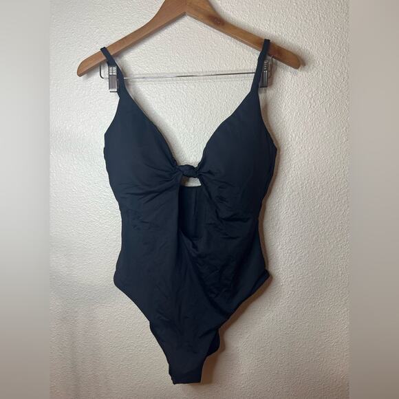 Andie black Santorini twist keyhole one piece swimsuit NEW XL - Picture 2 of 11